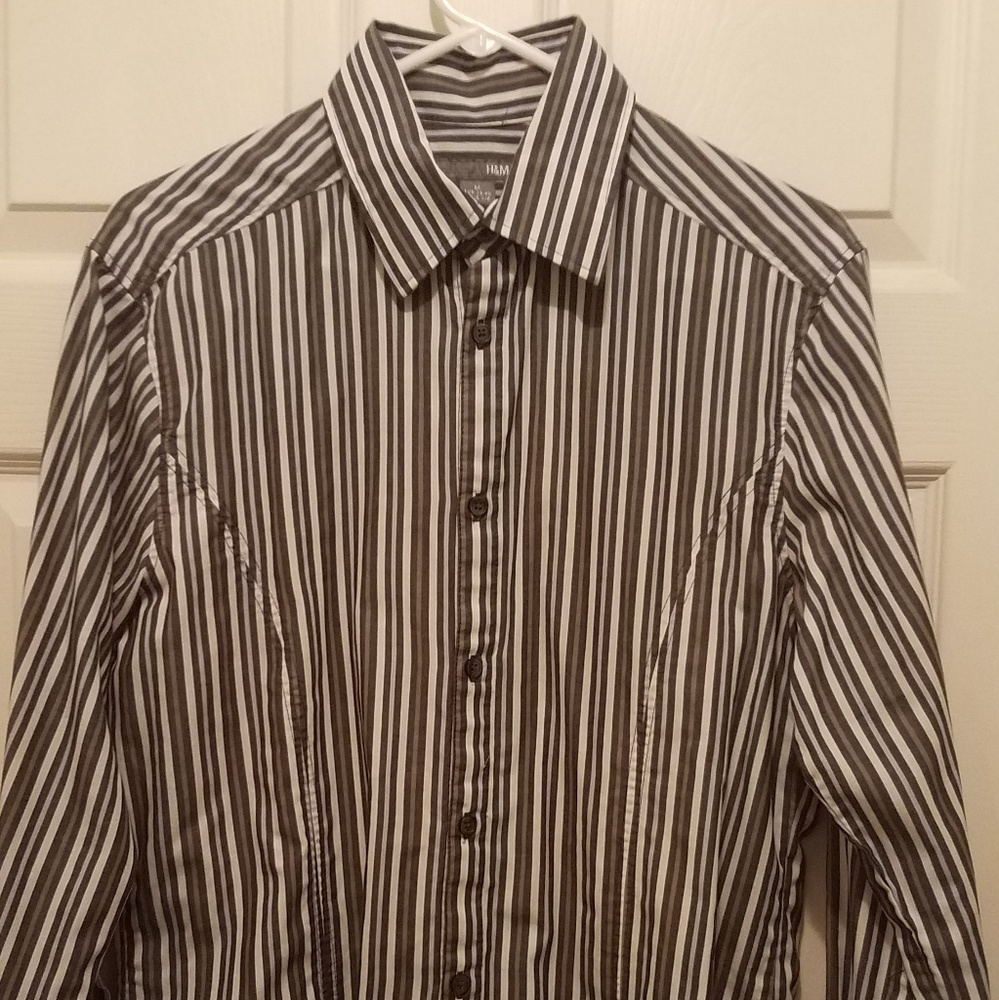 H&M fitted, men's dress shirt